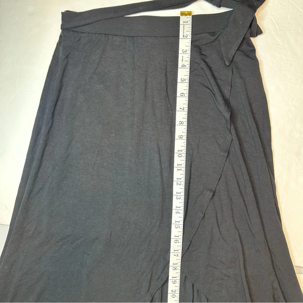 a.n.d A New Day Faux Wrap Black Maxi Skirt XS